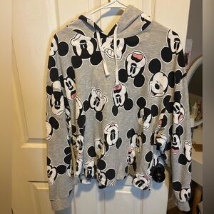 Disney World Girls Mickey Mouse All Over Print LongSleeve Pullover Hoodie Sz.YXL
